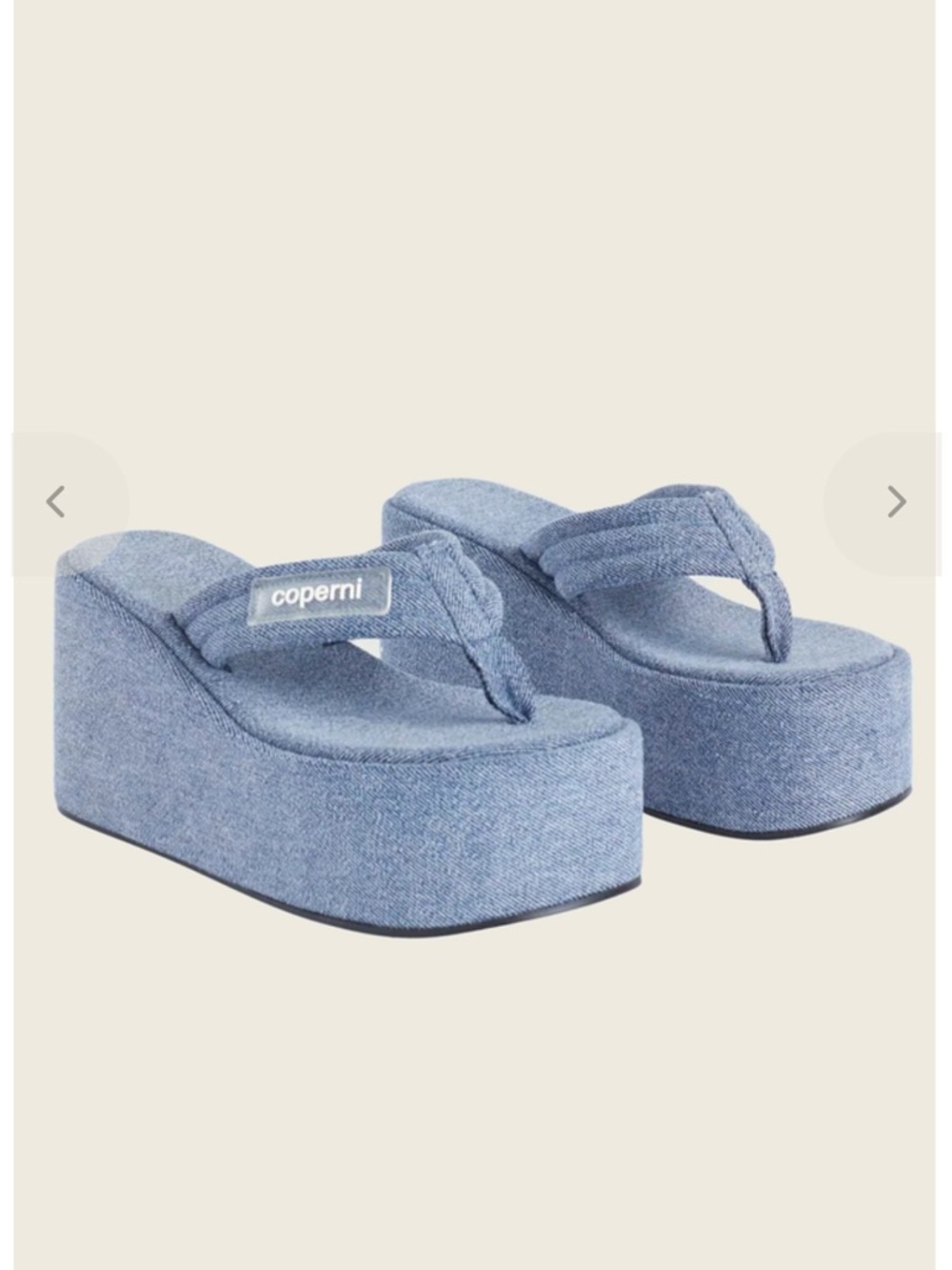 COPERNI Blue Denim Wedge Sandals